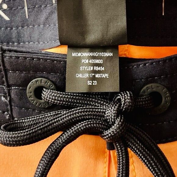 Roark Chiller Mixtape 17” Boardshorts Orange Men's 36 Swim Trunks Shorts RB454 - Picture 7 of 11